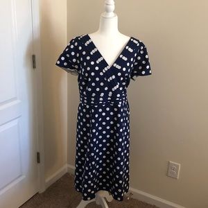 Boden USA plus size, polka dot dress